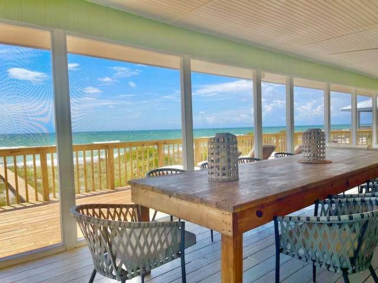 Spacious Beachfront House with Panoramic Gulf Views on Little Gasparilla Island, Florida