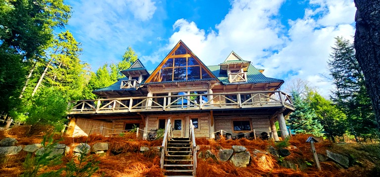 Rustic Luxury Retreat with Panoramic Lake & Mountain Views in Beaver Cove, Maine