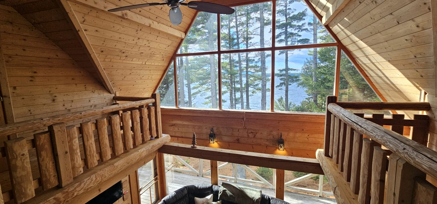 Rustic Luxury Retreat with Panoramic Lake & Mountain Views in Beaver Cove, Maine