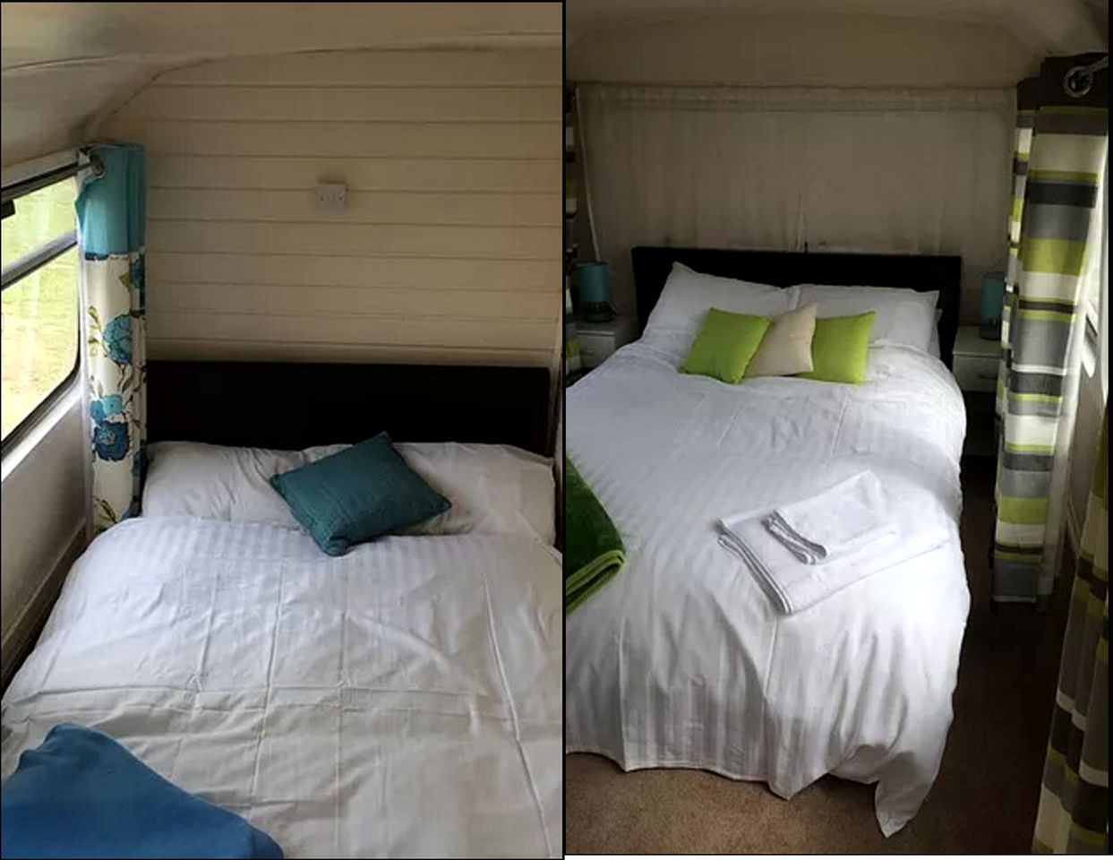 Remodeled Double Decker Bus Rental for Unique Accommodation near Shrewsbury, England