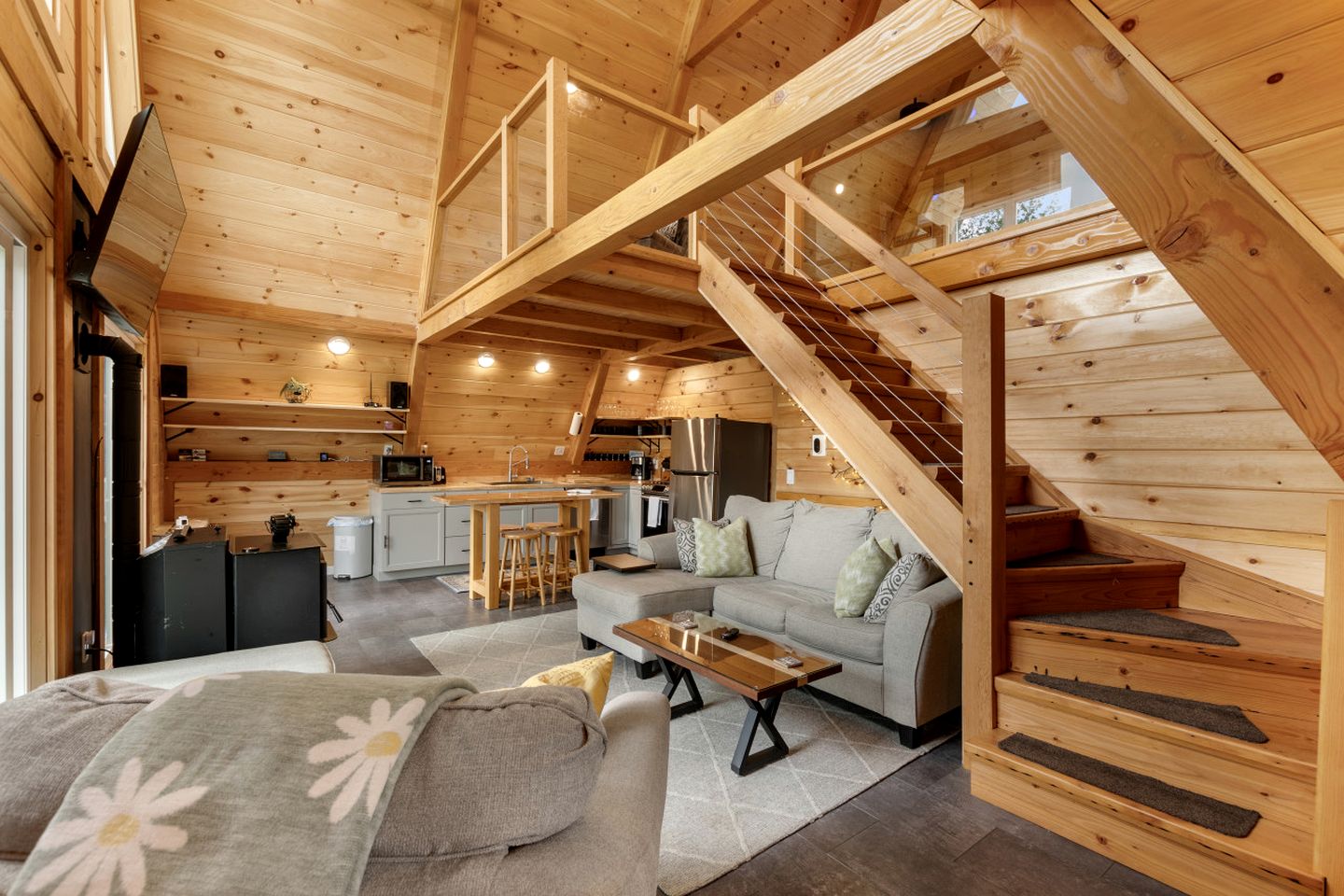 Luxurious A-Frame Cabin Nestled Among Spectacular Nature in New Hampshire