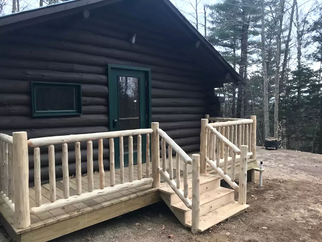 Authentic Log Cabin Rental for a Family Camping Getaway near Chase Lake, New York