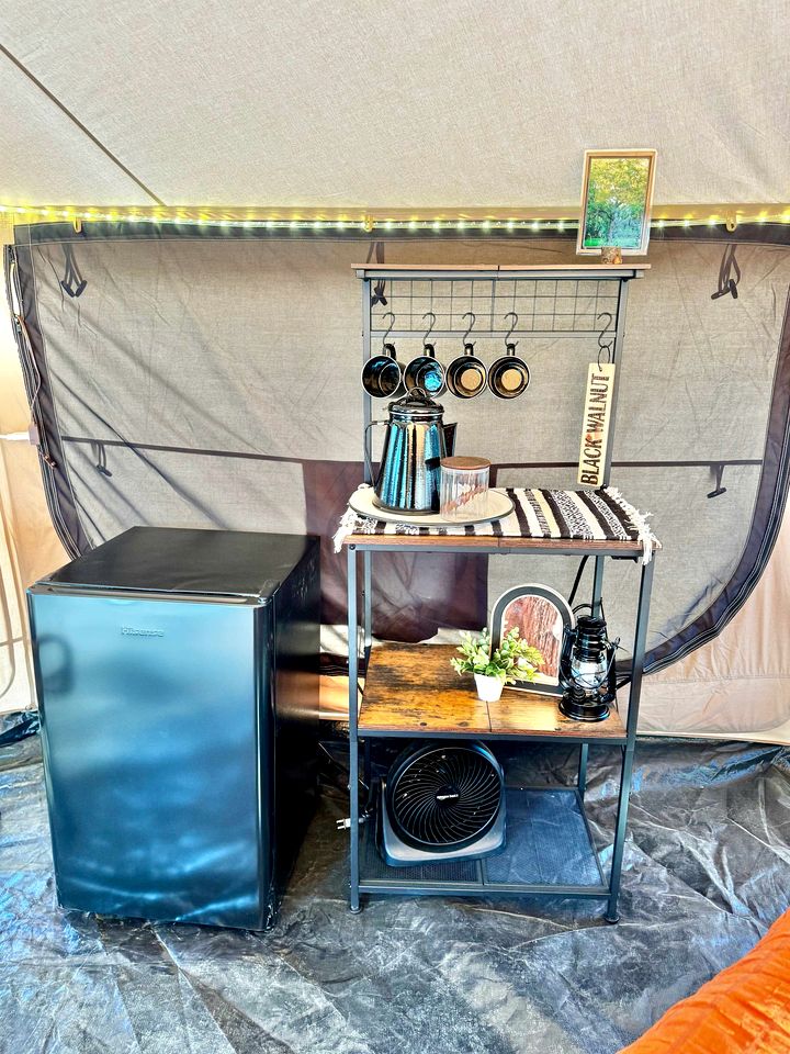 Incredible Bell Tent with Fire Pit on Private Patio for a Cozy Glamping Escape in Tahlequah, Oklahoma