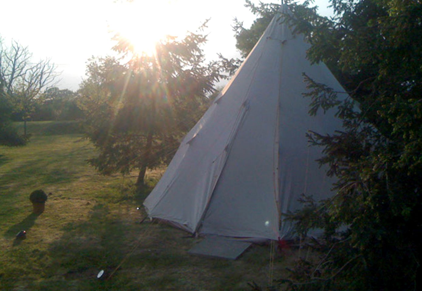 Beautifully Furnished Tipi Rental for Camping in Sussex, England