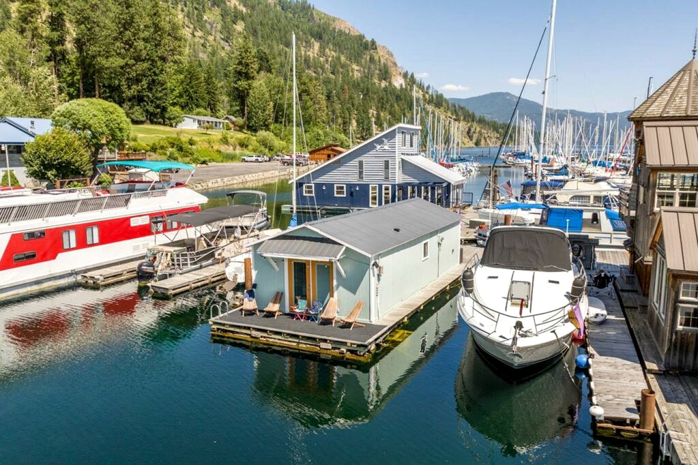 Gorgeous Floating Home on Lake Pend O'reille, Surrounded by the Selkirk and Cabinet Mountains, Idaho