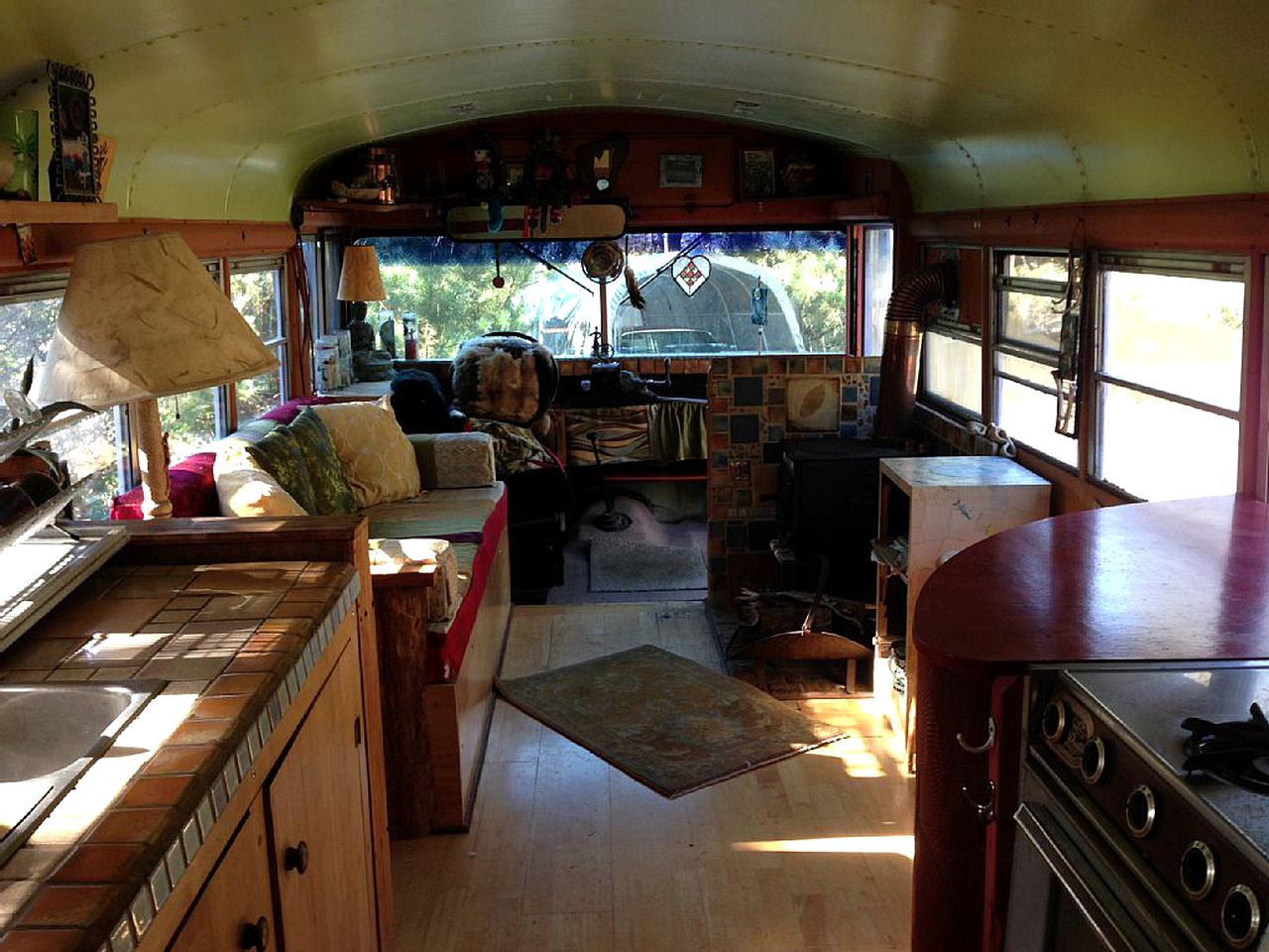 Off-Grid, Bohemian Bus in Point Arena, California
