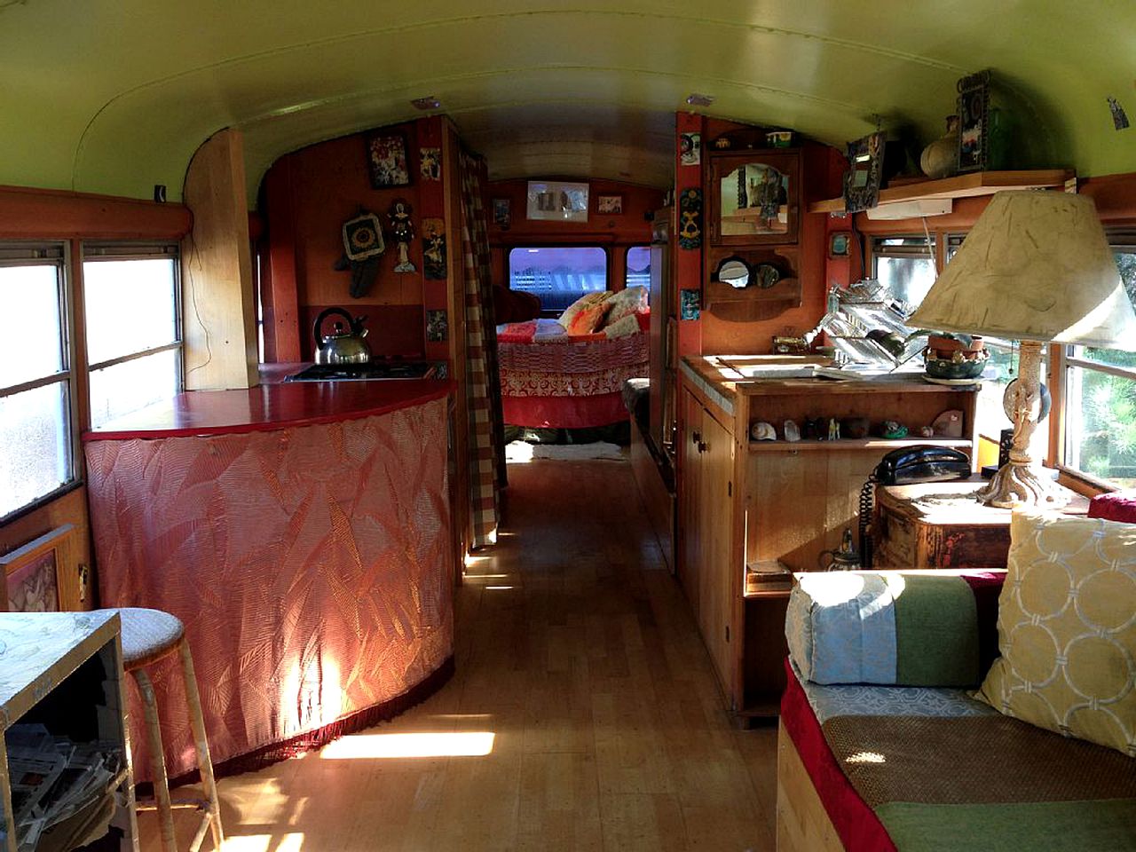 Off-Grid, Bohemian Bus in Point Arena, California