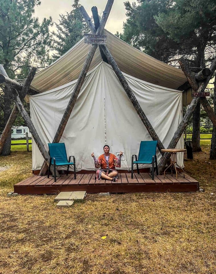 Boho Bell Tent Glamping in Swan Valley, Idaho near Jackson Hole