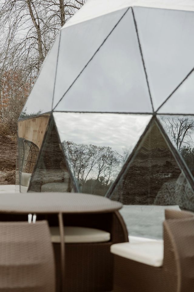 Peaceful Boho Dome Escape with Open Field Views in Ontario, Canada