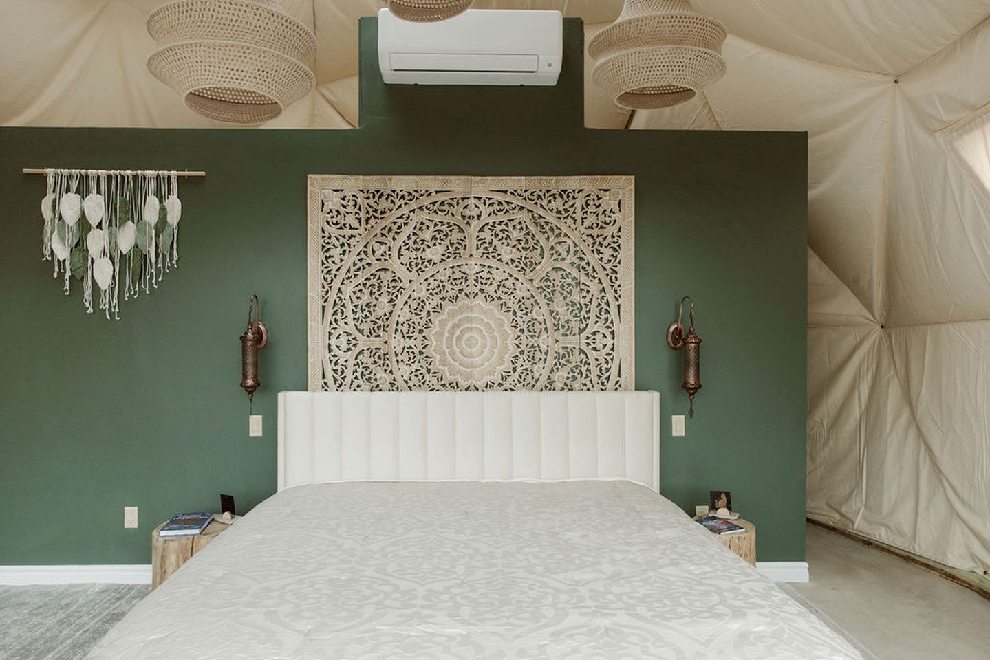 Peaceful Boho Dome Escape with Open Field Views in Ontario, Canada