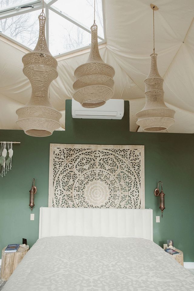 Luxury Glamping Dome with Fire Pit and Open Field Views in Ontario, Canada