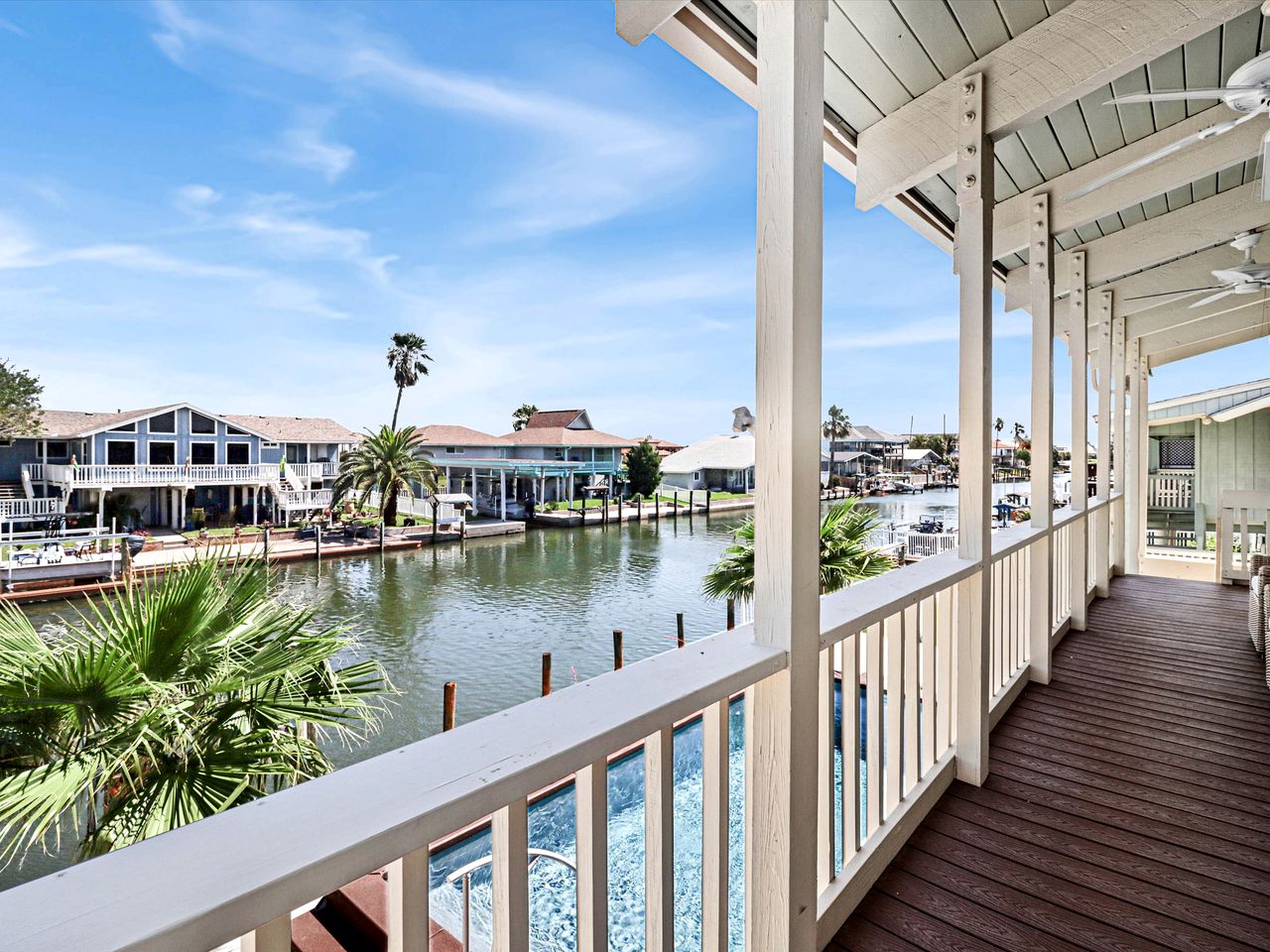 Spacious Waterfront Vacation Home with Private Pool and Dock near Rockport, Texas