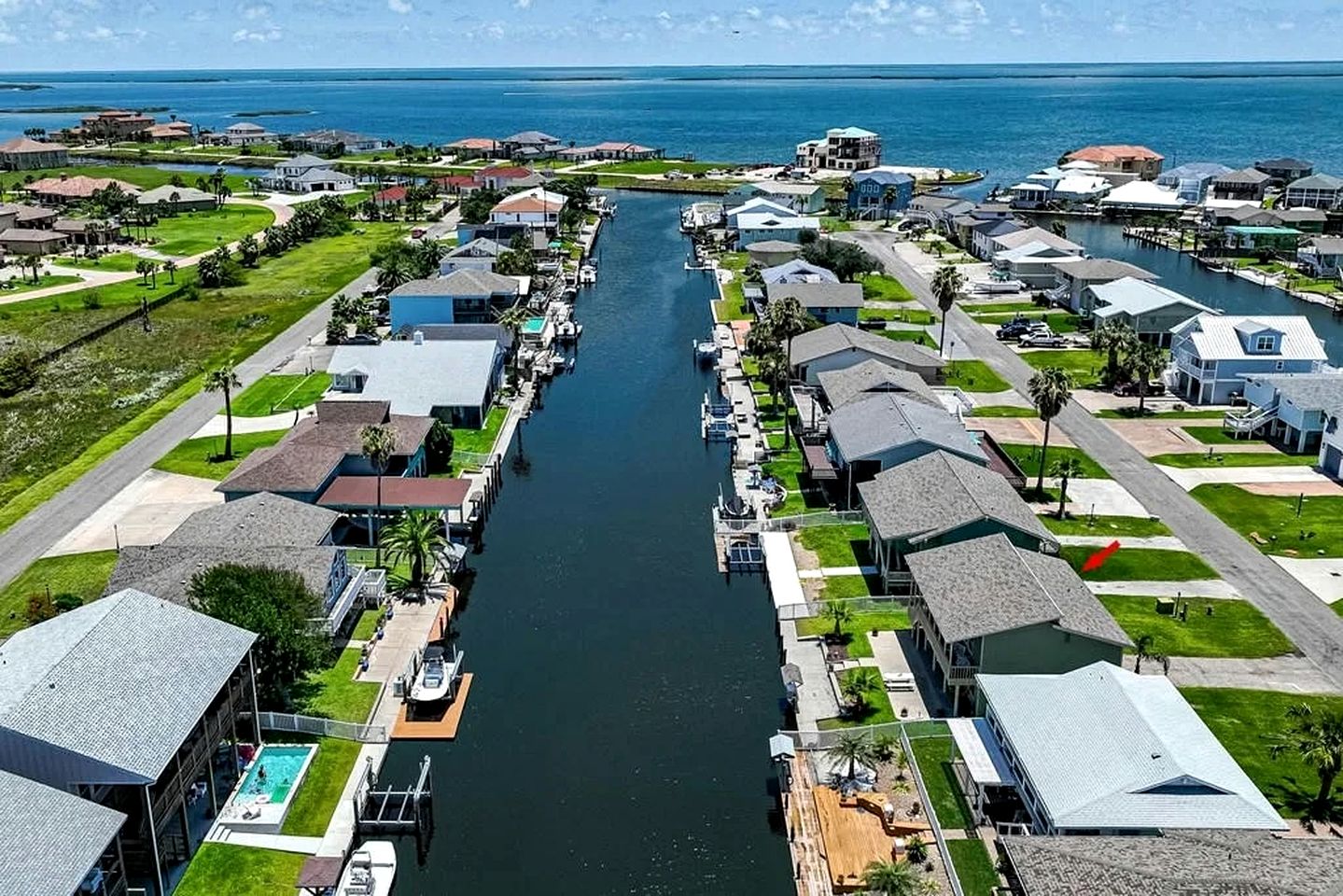 Spacious Waterfront Vacation Home with Private Pool and Dock near Rockport, Texas