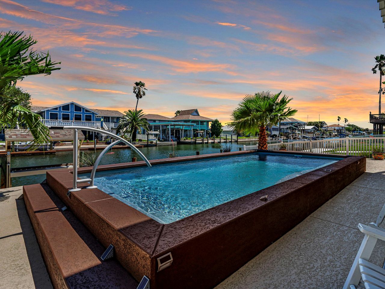 Spacious Waterfront Vacation Home with Private Pool and Dock near Rockport, Texas