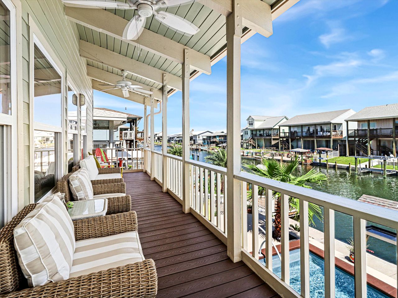 Spacious Waterfront Vacation Home with Private Pool and Dock near Rockport, Texas