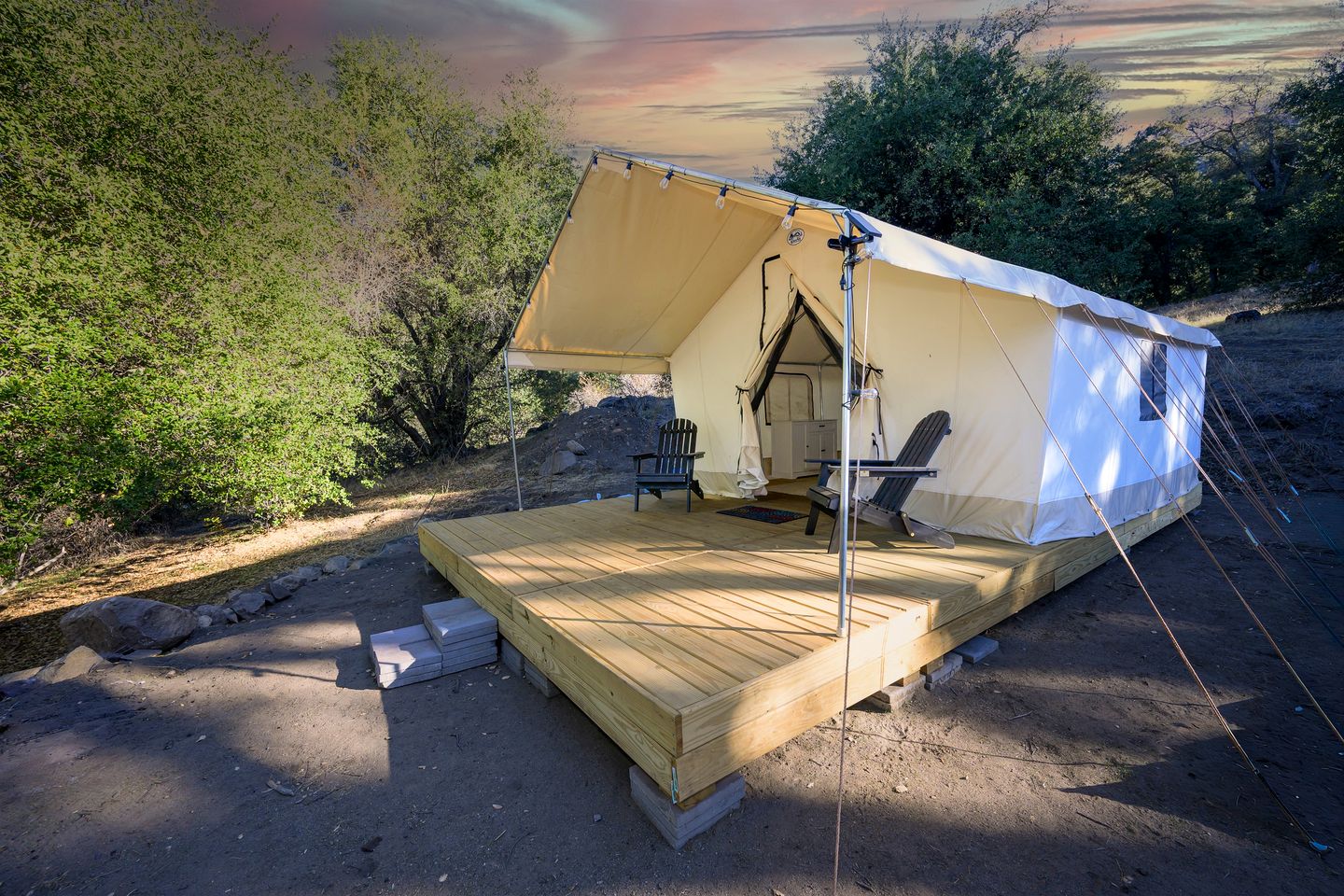 Secluded Luxury Glamping Tent with Panoramic Mountain Views near Pauma Valley, CA
