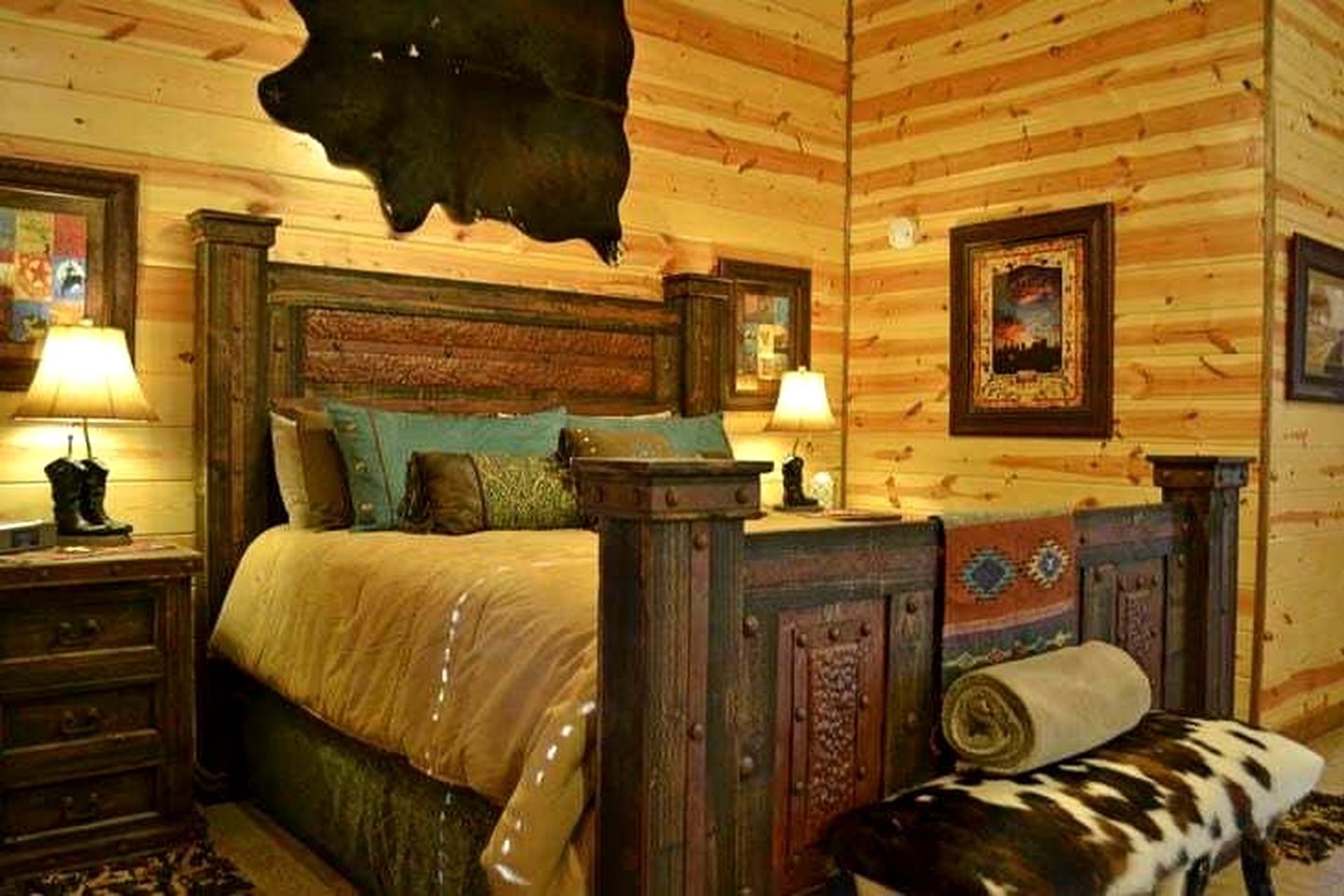 Romantic Cabin Getaway for Two with Hot Tub, Pond & Western Charm in Beavers Bend