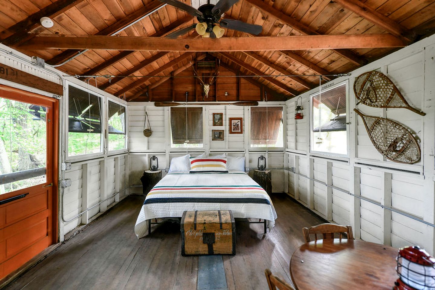 Two Incredible Antique Scout Cabins Surrounded by Nature for a Unique Outdoor Experience in Troy, Wisconsin