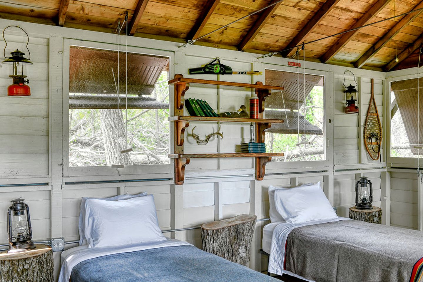 Two Incredible Antique Scout Cabins Surrounded by Nature for a Unique Outdoor Experience in Troy, Wisconsin