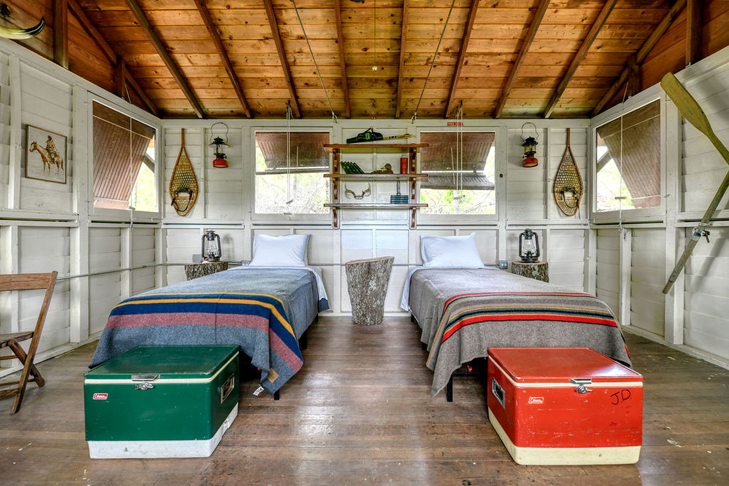 Two Incredible Antique Scout Cabins Surrounded by Nature for a Unique Outdoor Experience in Troy, Wisconsin