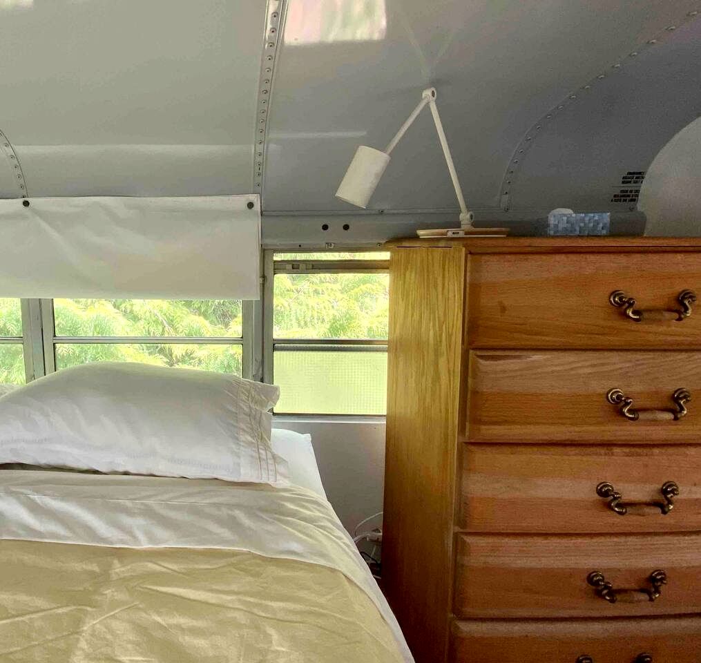 Bright Converted Bus with Woodstove & Ocean View on the Sunshine Coast, British Columbia