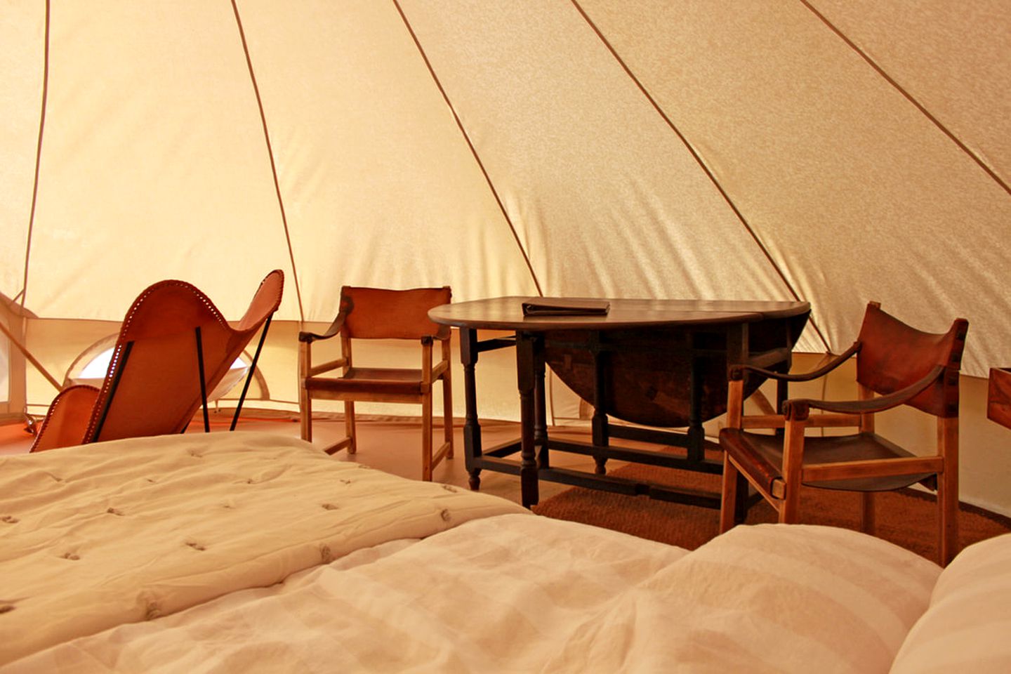 Rustic Bell Tent Rental on a Farm in Leicestershire, England