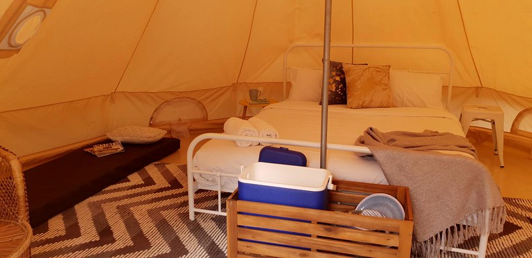 Glamping Tasmania: luxury tent rental near Mount Mangana Forest Reserve