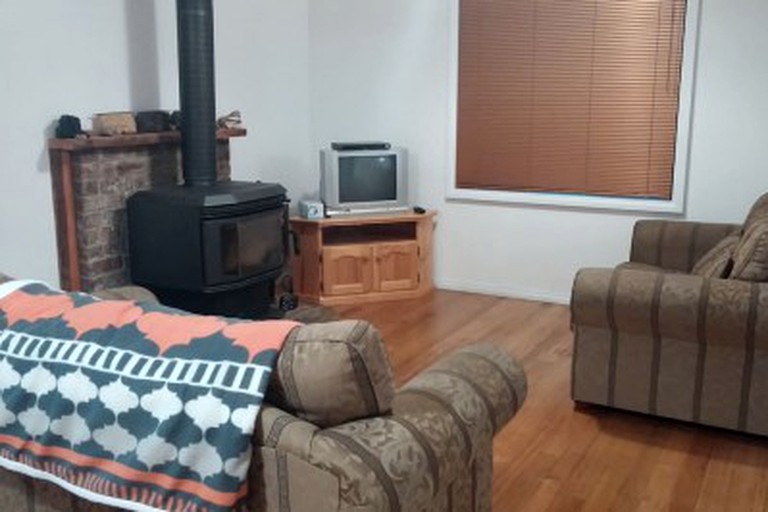 Living room of luxury accommodation near Queenstown, Tasmania