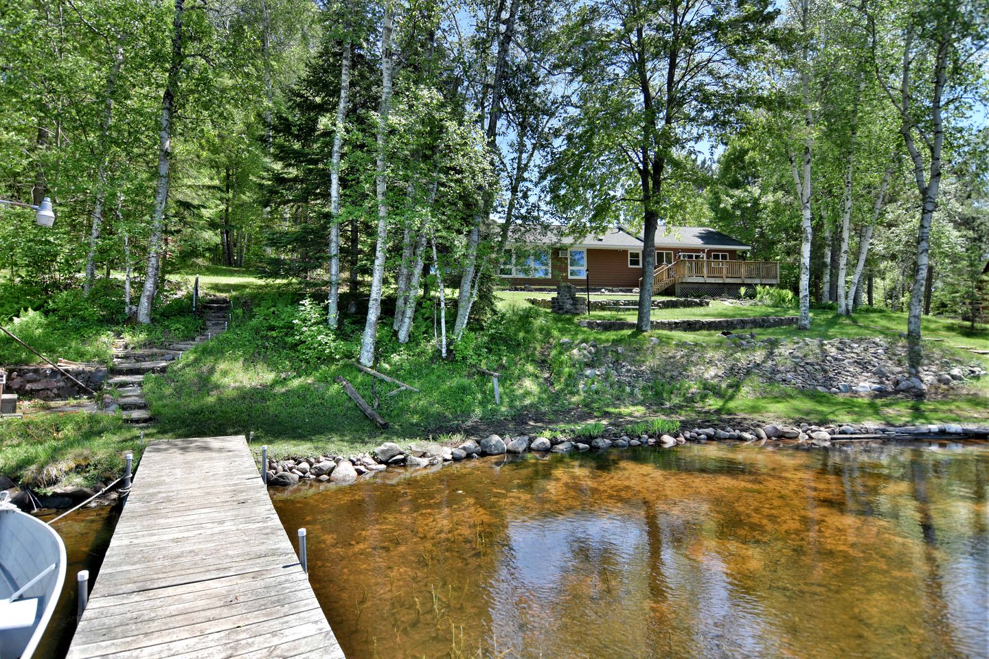 Idyllic Pet-Friendly Waterfront Cabin with Private Boat Dock on Teale Lake in Hayward, Wisconsin