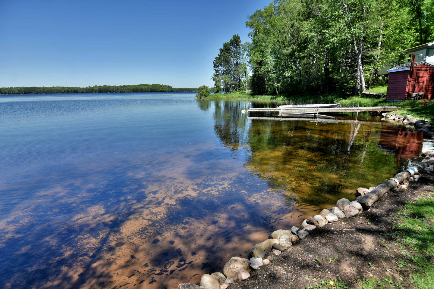 Idyllic Pet-Friendly Waterfront Cabin with Private Boat Dock on Teale Lake in Hayward, Wisconsin