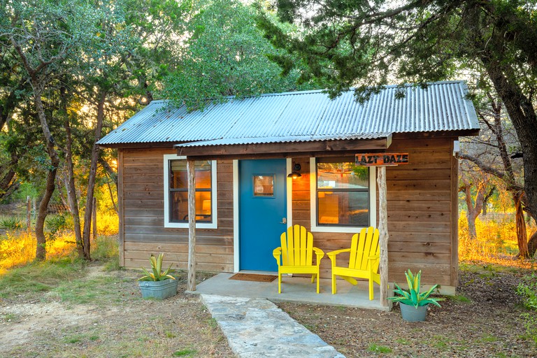 Johnson City cabin rental for the best glamping near Austin, TX.