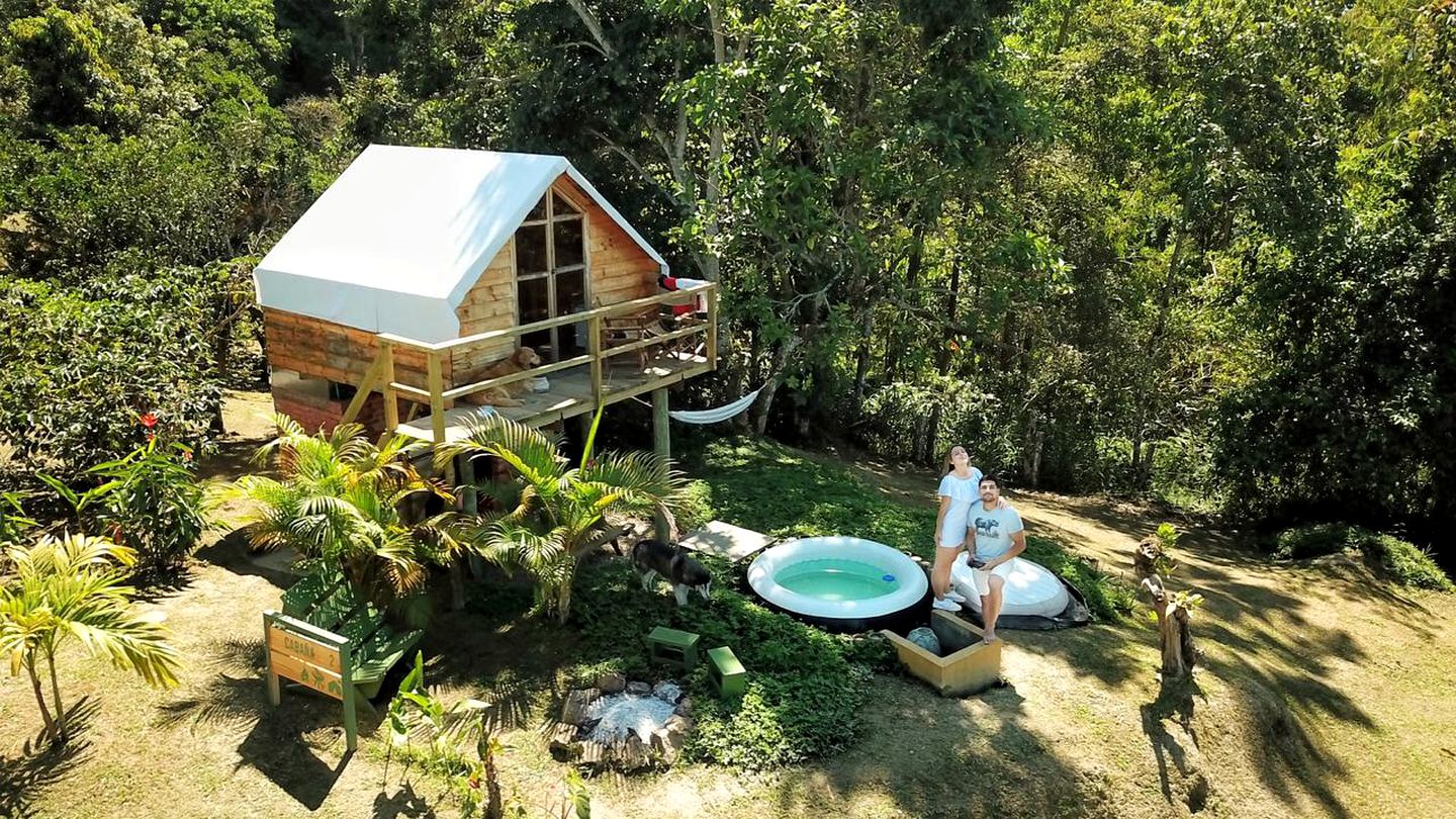 Luxury Camping Cabins with Panoramic Rainforest Views near Bogotá, Colombia