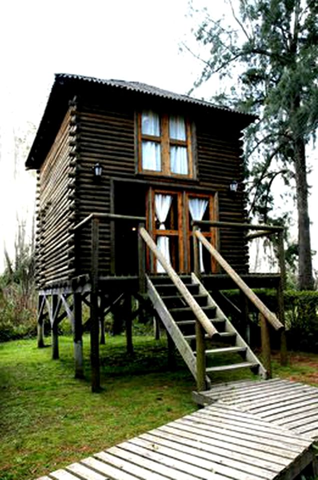 Homey Elevated Log Cabin Rental for Four in Buenos Aires, Argentina