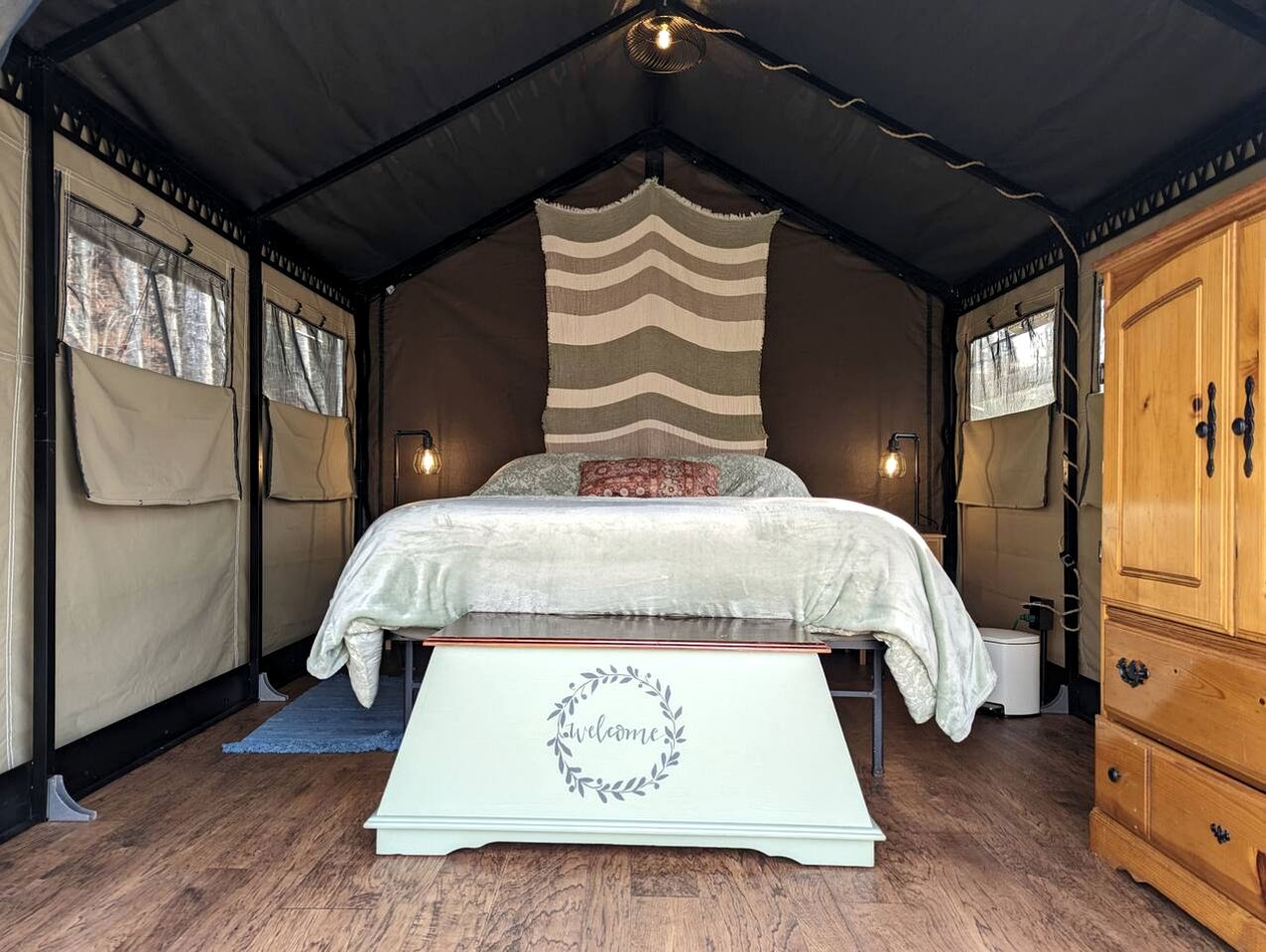 Amazing Safari Tent on a Scenic Ridge Right Beside The Tuckasegee River Near Sylva North Carolina