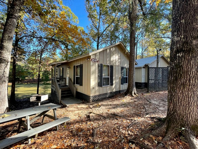 Scenic Waterfront Cabin with Covered Porch Overlooking Private Pond near Zwolle, Louisiana