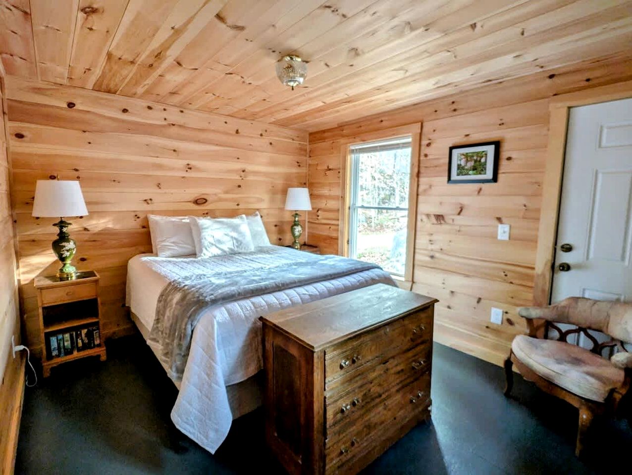 Incredible Cabin and Cozy Bell Tent by the Lake for a Unique Family Glamping Experience in Eastbrook, Maine