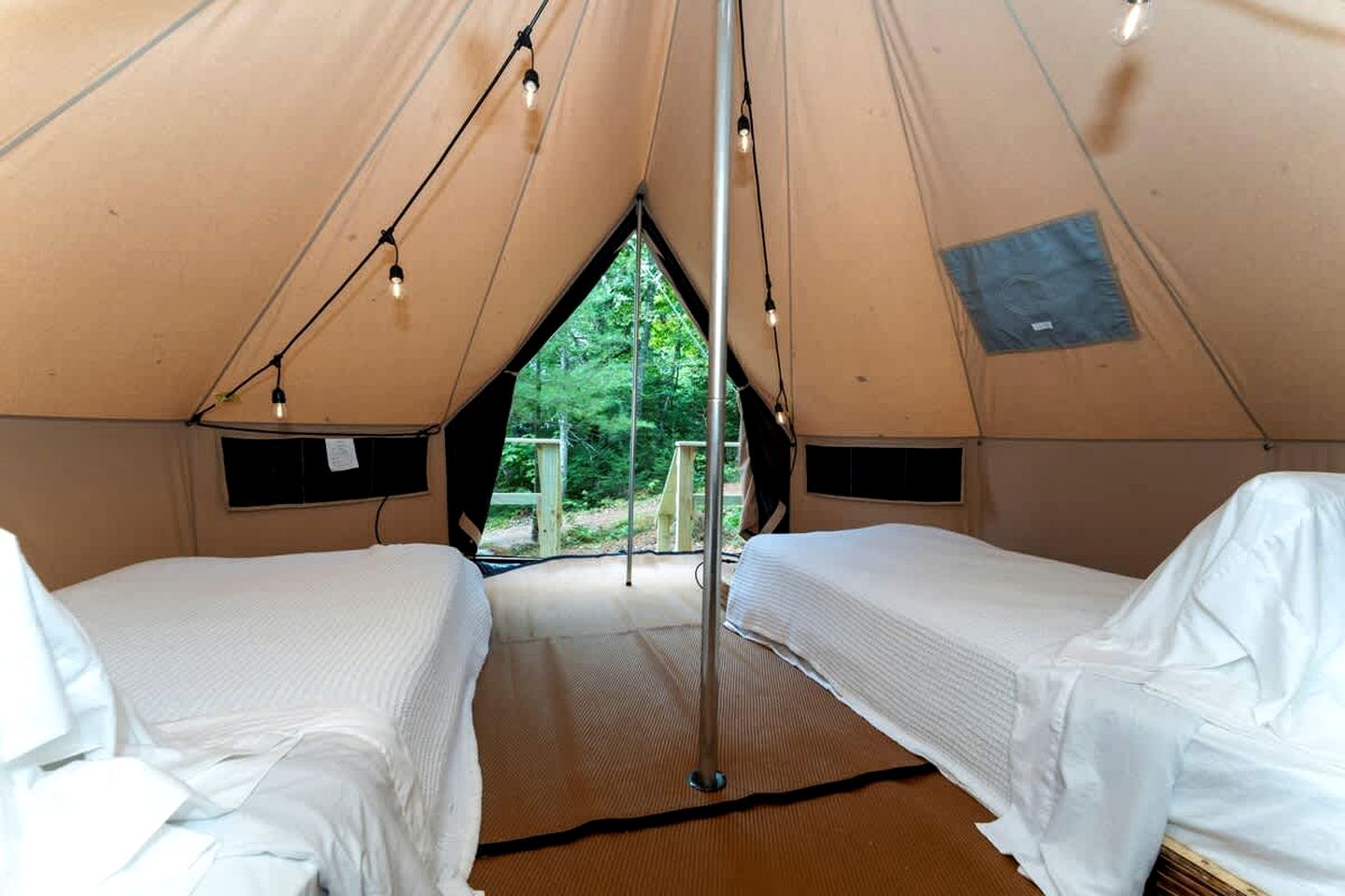 Incredible Cabin and Cozy Bell Tent by the Lake for a Unique Family Glamping Experience in Eastbrook, Maine