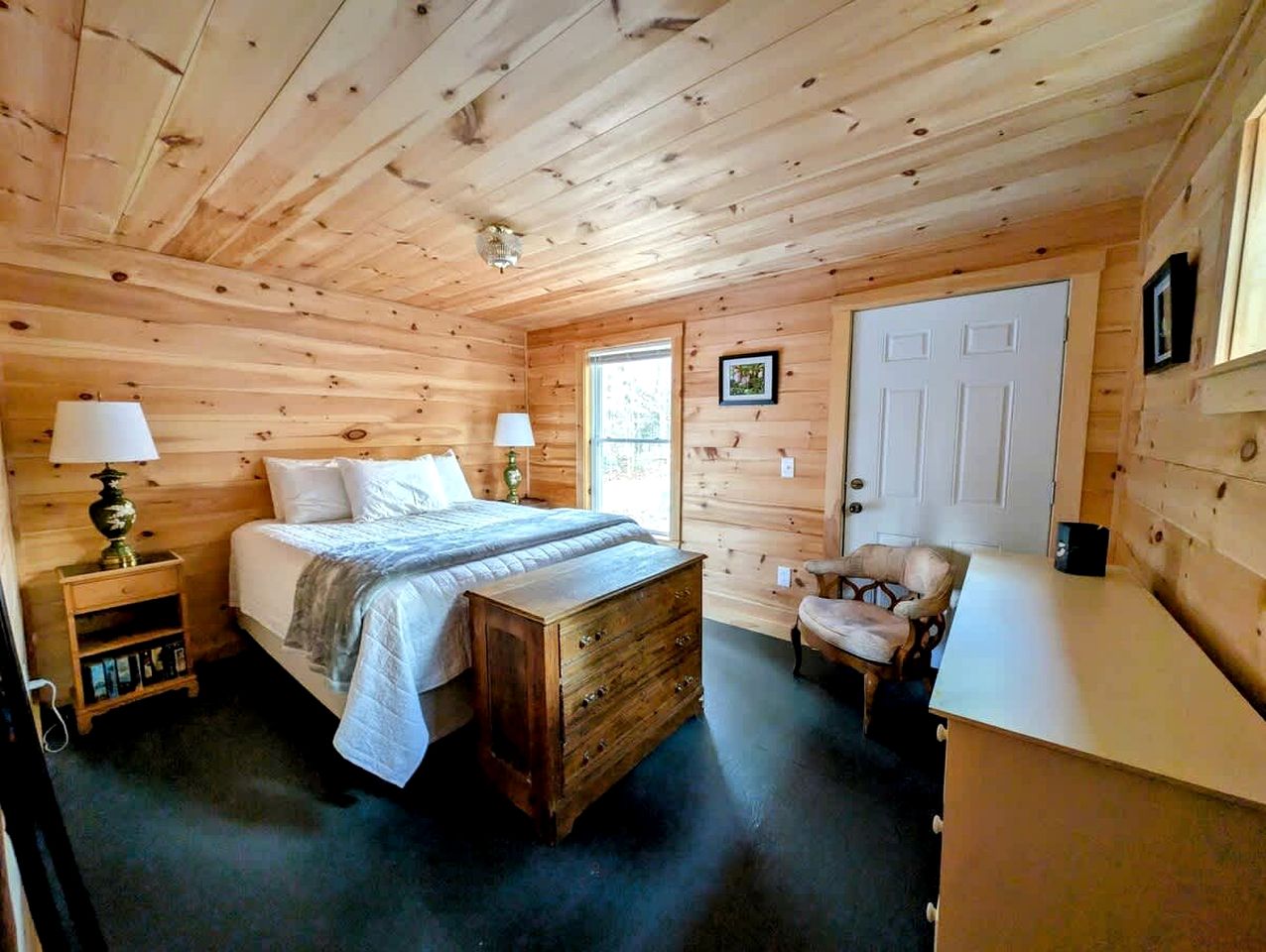 Incredible Cabin and Cozy Bell Tent by the Lake for a Unique Family Glamping Experience in Eastbrook, Maine