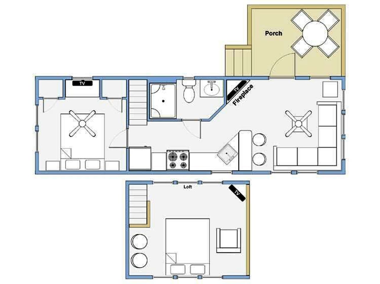 Four Person Cabin with Lofted Interior in Inverness, Florida