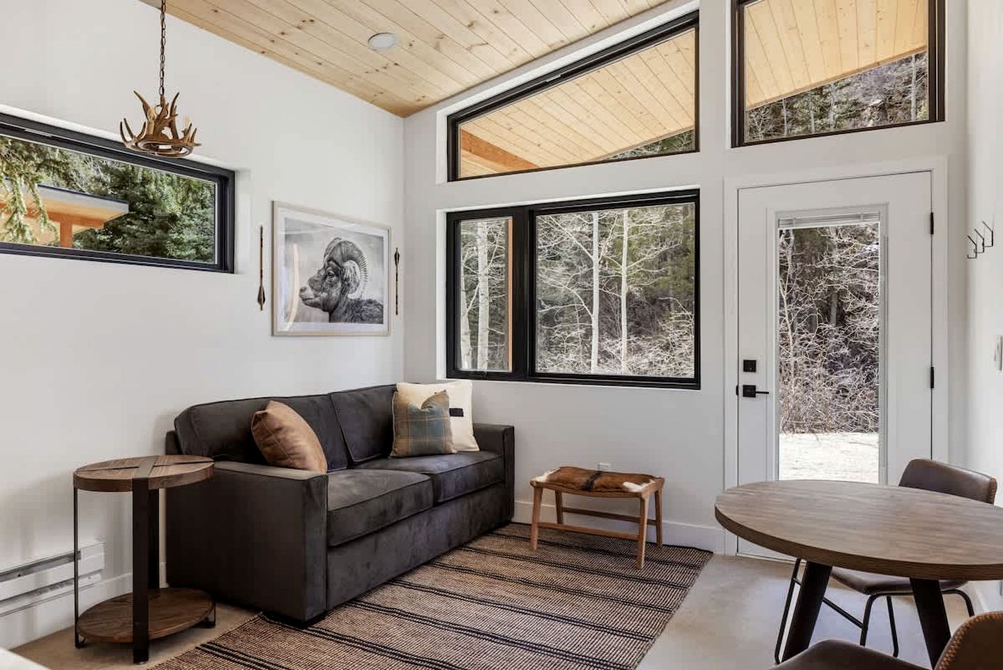 Creekside Glamping Tiny House in Grant, Colorado with Access to a Sauna and Cold Plunge