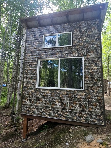 Cozy Tiny Cabin Getaway with Kids Play Area, Firepit and Picnic Tables in Houston, Alaska
