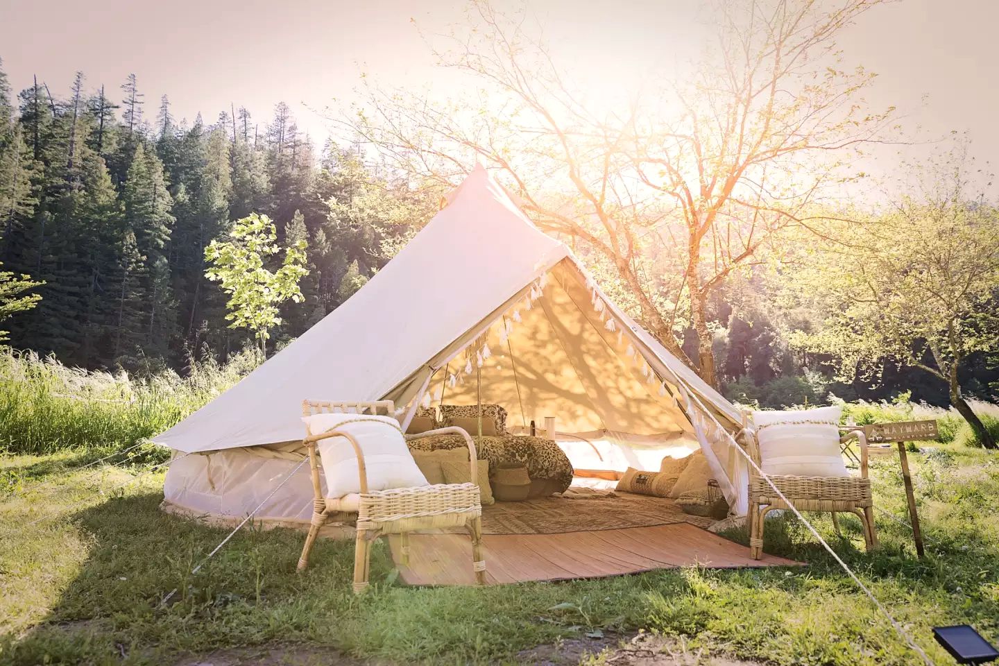 Luxurious Tent Vacation Rental on Glamping Site near Salem, Oregon