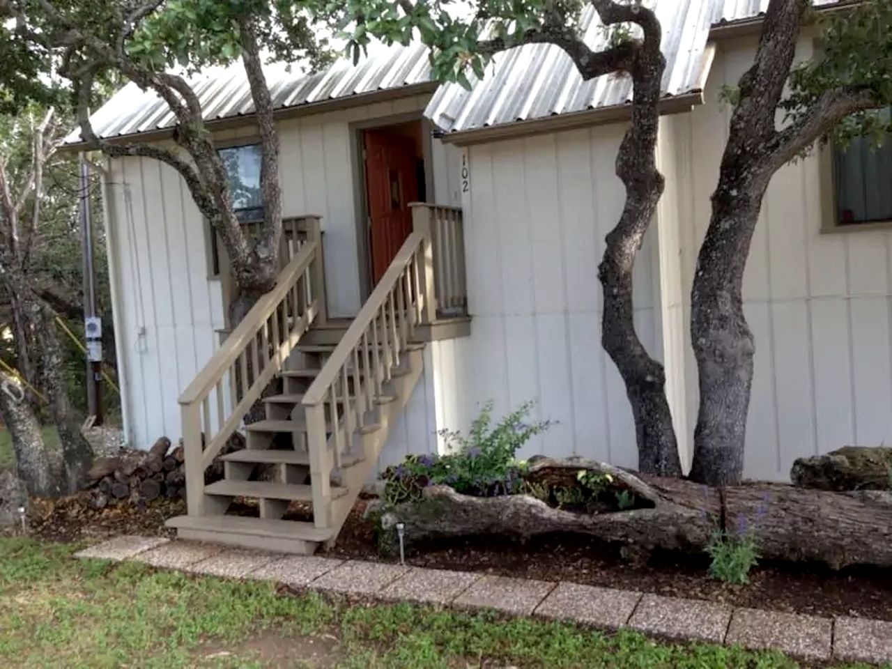 Rustic Countryside Cabin Rental with Outdoor Campfire near Austin, Texas