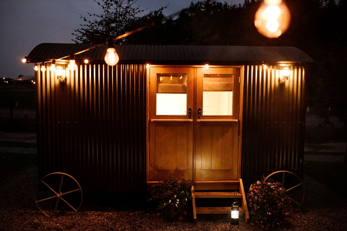 Luxury Shepherd Hut Camping Rental for Families near Preston, England