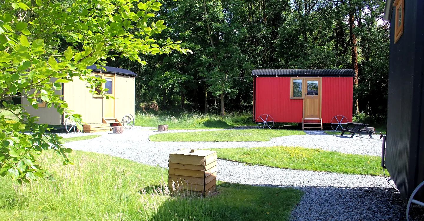 Luxury Shepherd Hut Camping Rental for Families near Preston, England