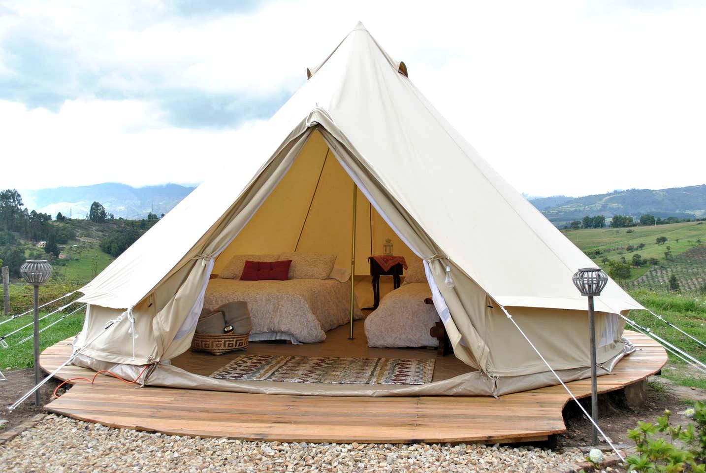 Glamping Accommodation with a Shared Barbecue Area near Villa de Leyva in Colombia