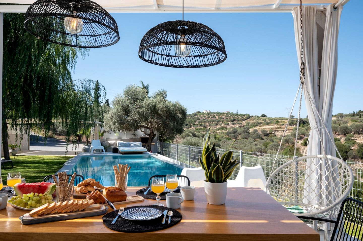 Serene Secluded Villa with Swimming Pool in Rethymno, Crete