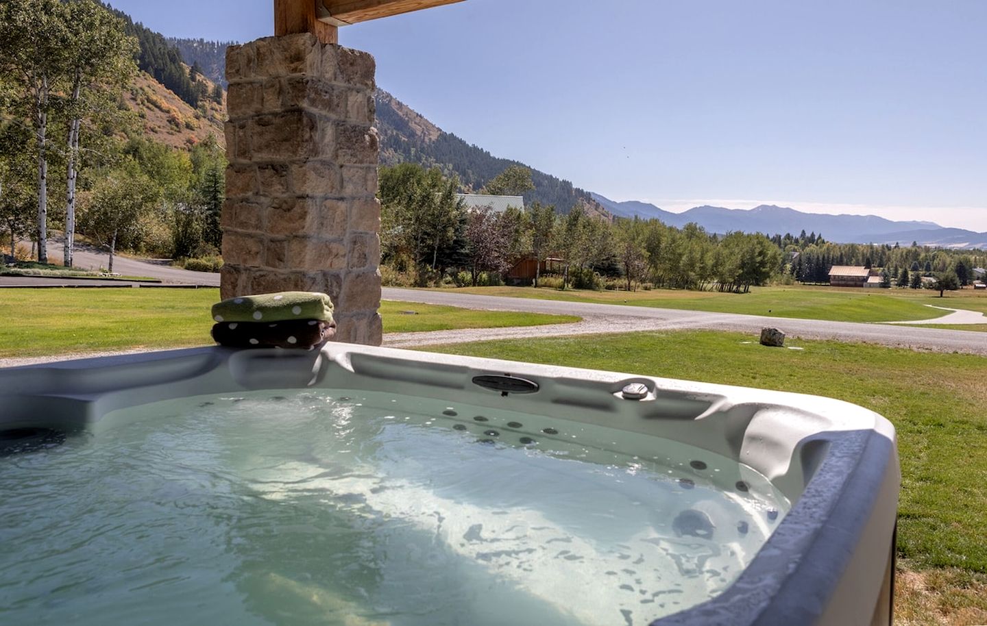 Spacious Mountain-View Retreat with Deck Slide & Jacuzzi near Outdoor Trails in Lincoln, Wyoming