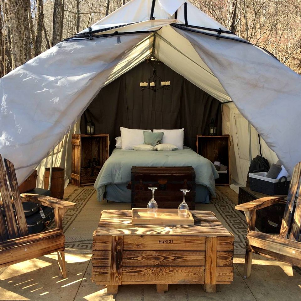 Riverside Tent Rentals Franklin, North Carolina Glamping Tent