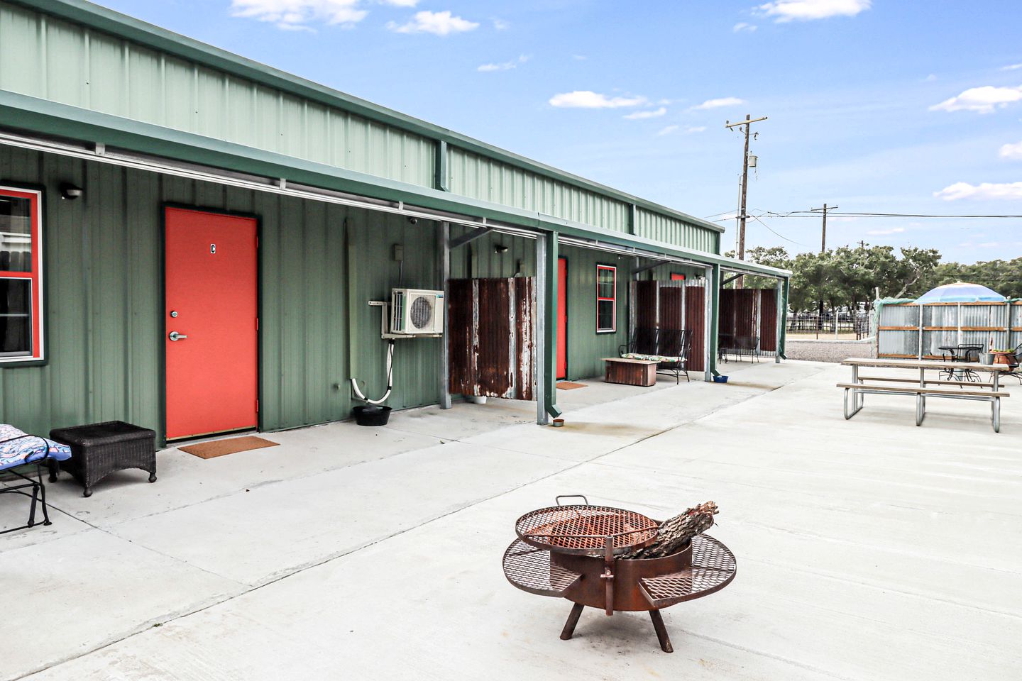 Amazing Container Cabin with Fire Pit Incredible for Water Activities in Rockport, Texas